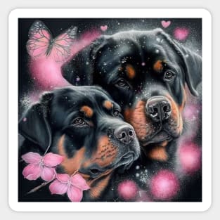 Rottweilers In Love Sticker